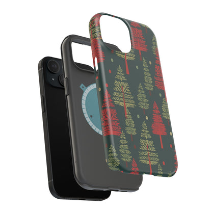 Retro Christmas Trees Pattern -  MagSafe iPhone Series Case