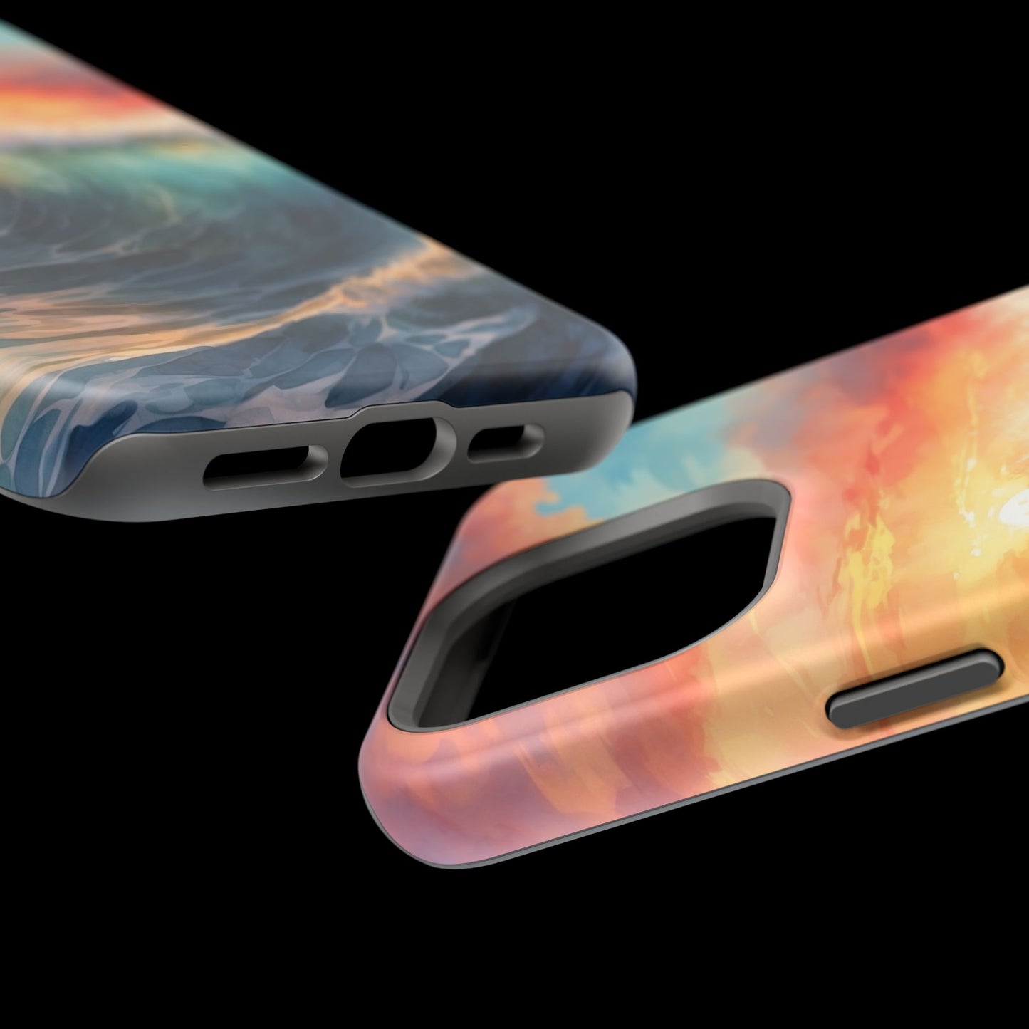 Ocean Wave Sunset MagSafe iPhone Case – Coastal Vibes Design