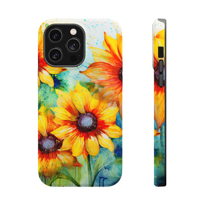 Watercolor Sunflower Splash - MagSafe iPhone Series Case