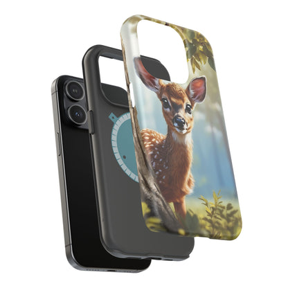 Whimsical Fawn in a Sunlit Forest MagSafe iPhone Case