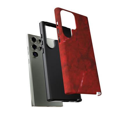 Bold Red Marble Samsung Galaxy Case – Luxe Modern Design with Vibrant Finish