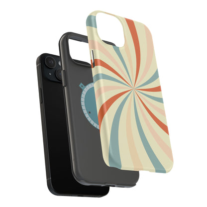 Retro Swirl MagSafe iPhone Case – Durable, Vintage-Inspired Design with Dual-Layer Protection