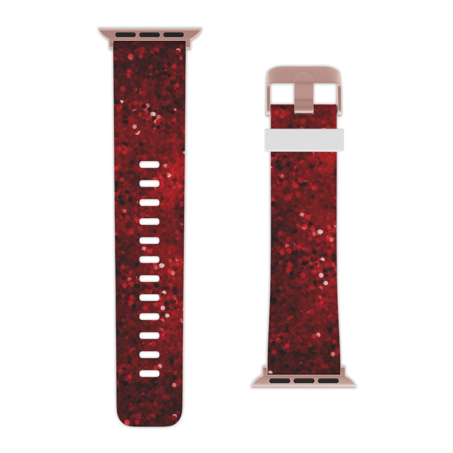 Crimson Glow Glitter Apple Watch Band