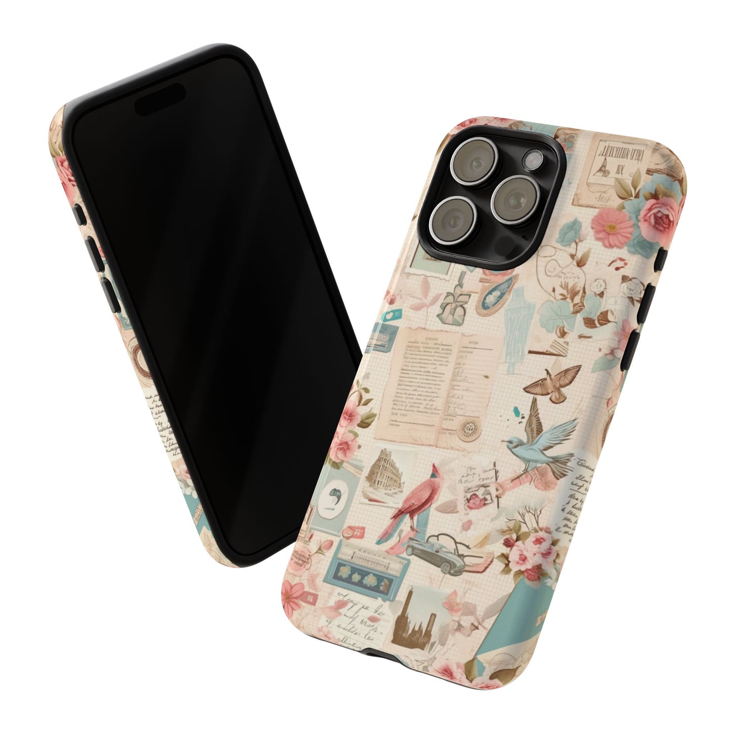 Vintage Collage iPhone Case - Retro Nostalgic Protective Cover