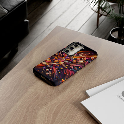 Vibrant Geometric Case | Futuristic Cosmic Art