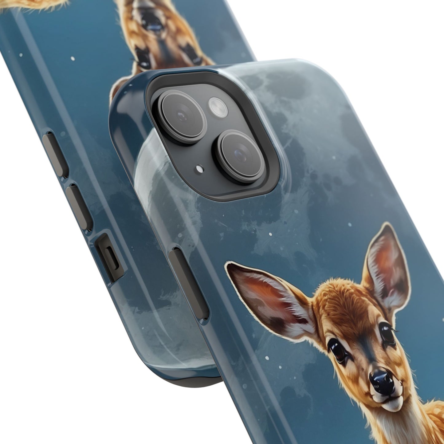 MagSafe-Compatible iPhone Case – Enchanted Fawn Under the Moonlit Sky