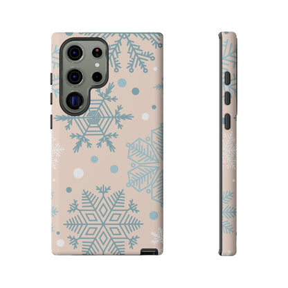 Winter Snowflakes Samsung Galaxy Case – Shockproof, Smooth Matte Finish, Dual-Layer Protection