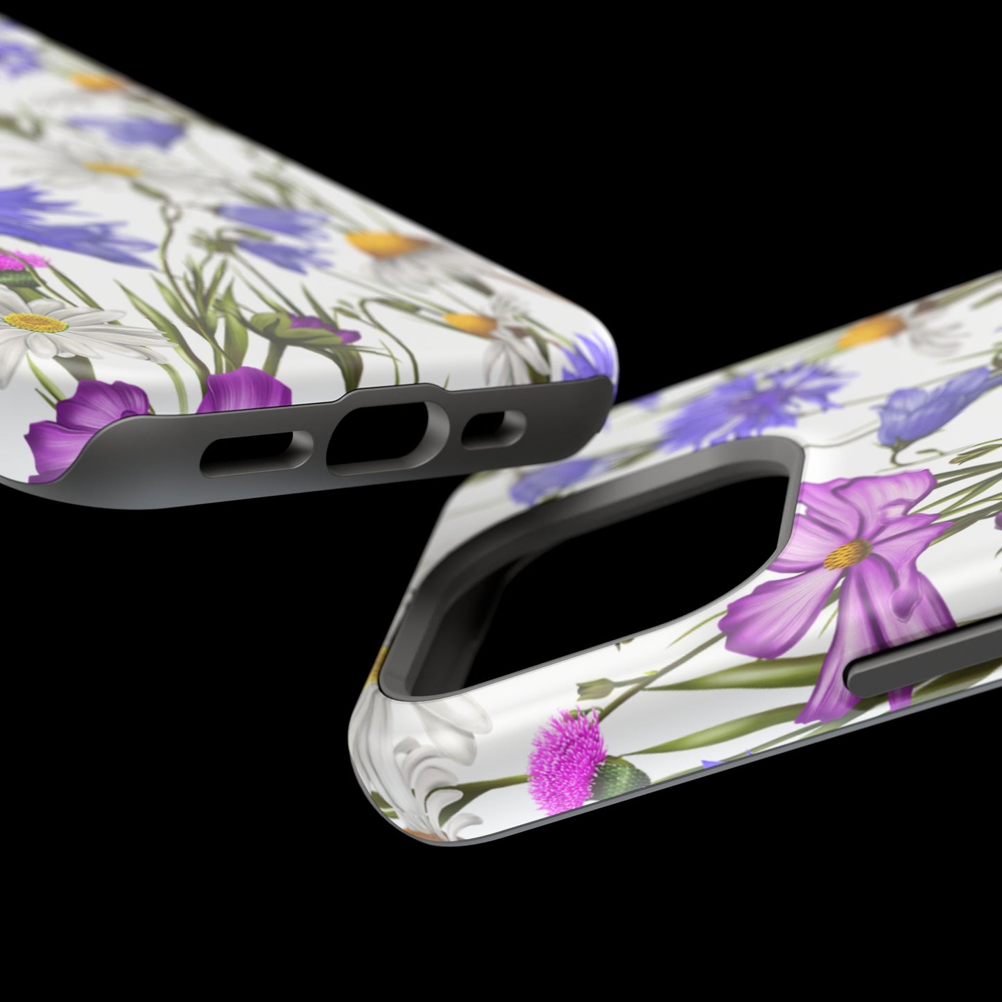 Wildflower Meadow MagSafe Case – Purple, Blue, and White Floral Design