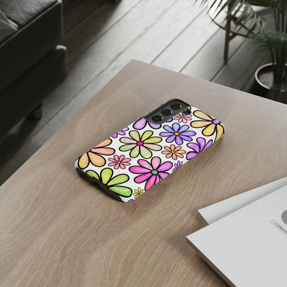 Pastel Daisy Dream Samsung Galaxy Case – Slim Profile, Glossy Finish