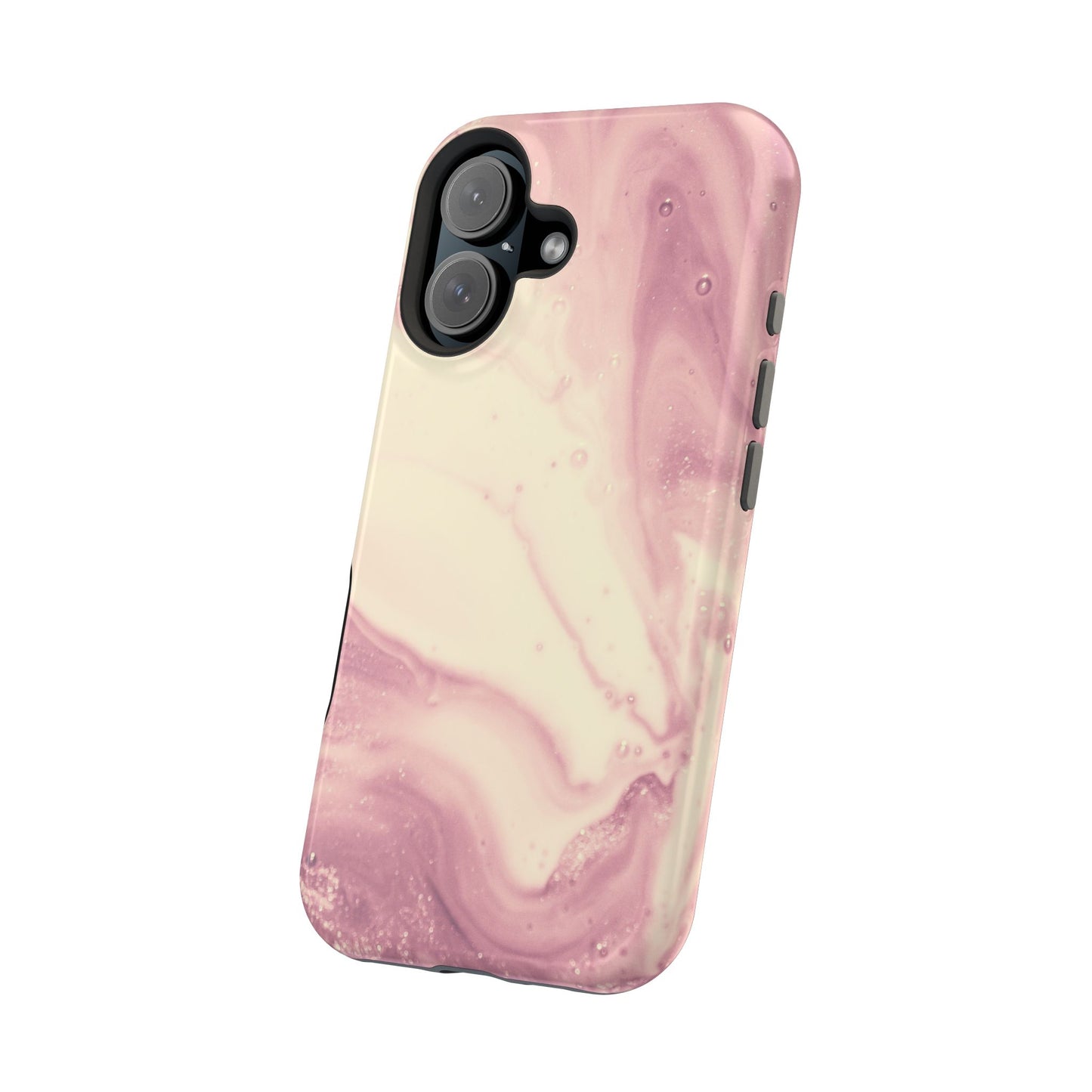 Blush Marble Glow – MagSafe Case with Pink & Rose Gold Marble Design