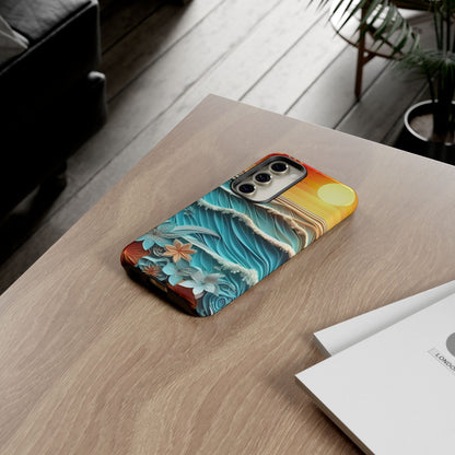 Tropical Sunset Paper Art Ocean – Samsung Galaxy Series Case