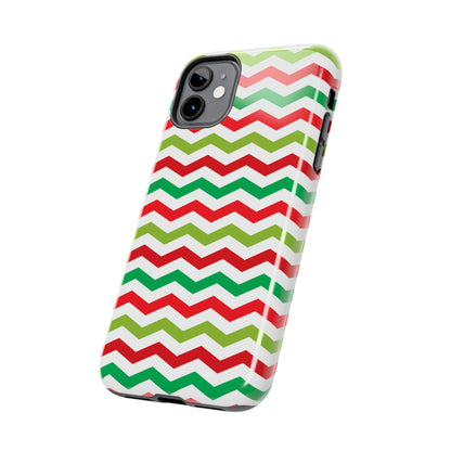 Vibrant Fiesta Chevron – Yellow Green, Green & Red Geometric Case