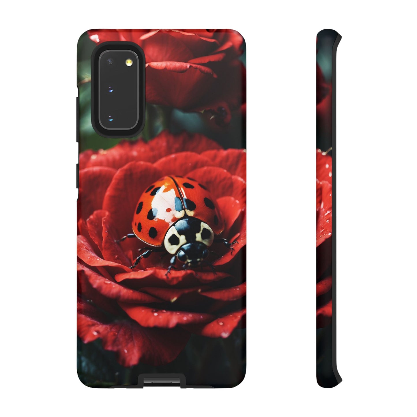 Elegant Rose & Ladybug Charm - Samsung Galaxy Case