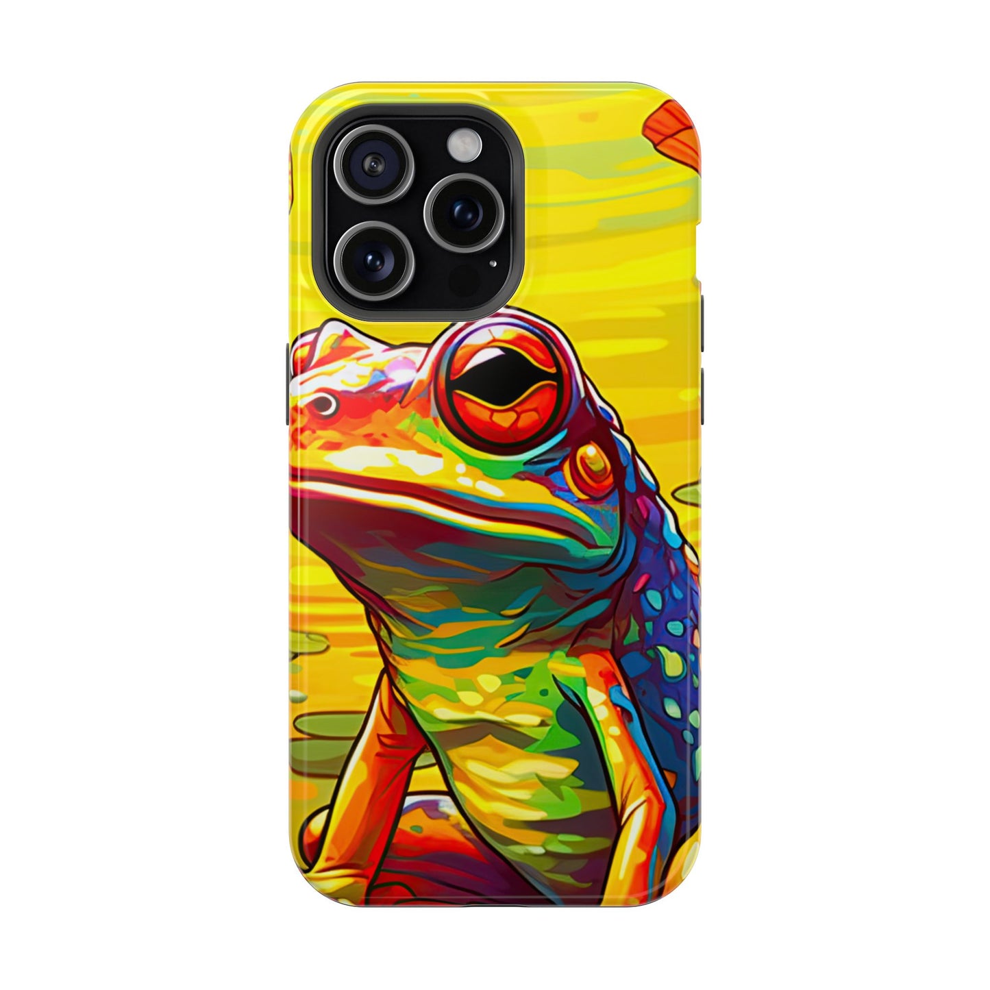 Vibrant Rainbow Frog Design – MagSafe iPhone Case