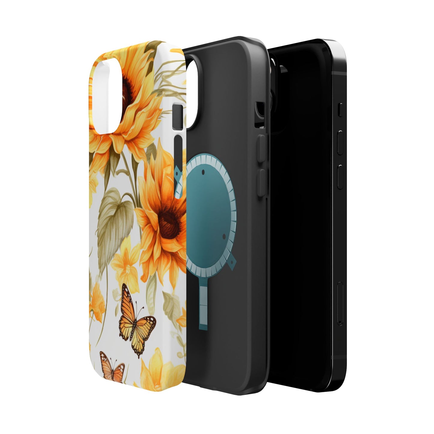 Sunflower & Butterfly Bliss - MagSafe iPhone Series Case