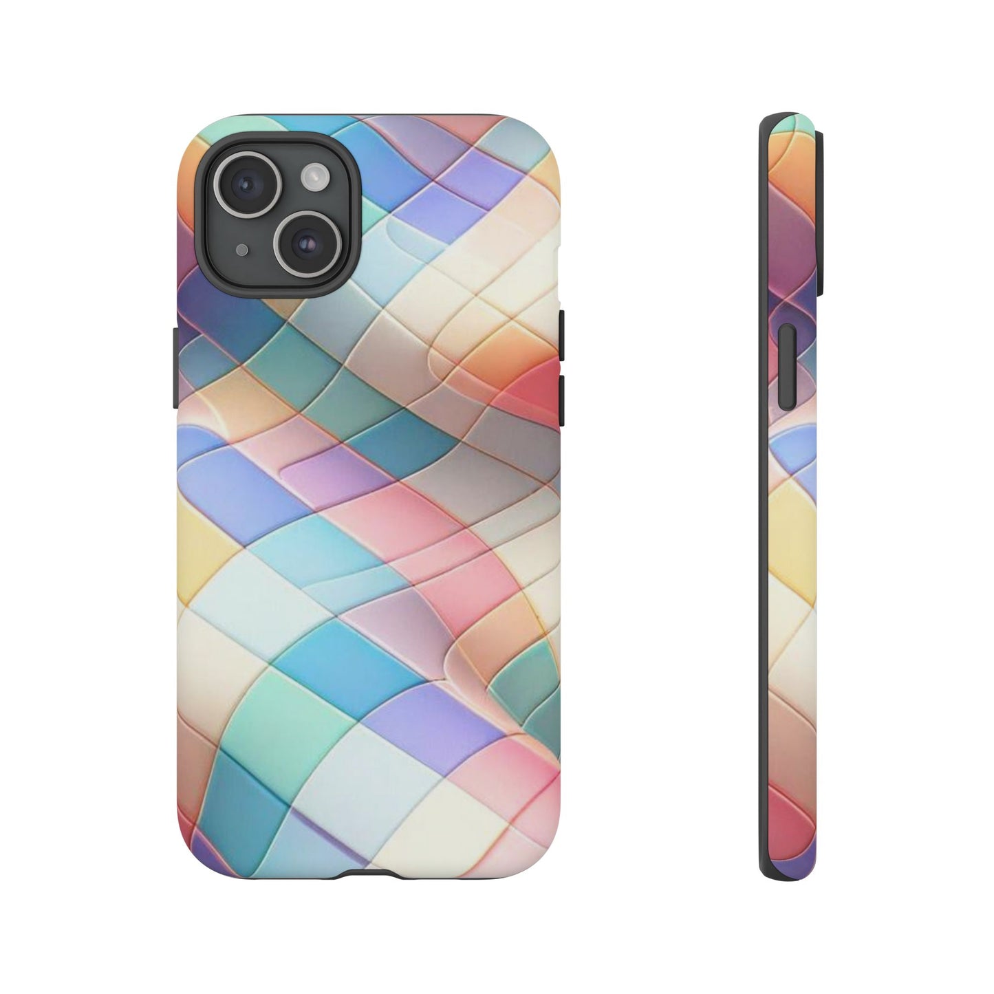 Pastel Prism Plaid iPhone Case