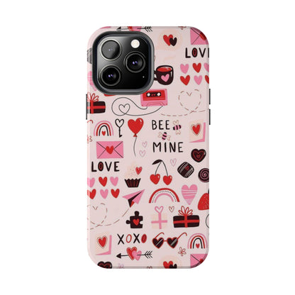 iPhone Case: Bee Mine Love Doodles