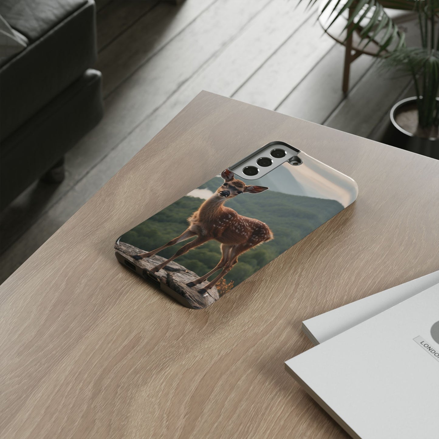 Majestic Fawn Overlooking Mountain Vista Samsung Galaxy Case