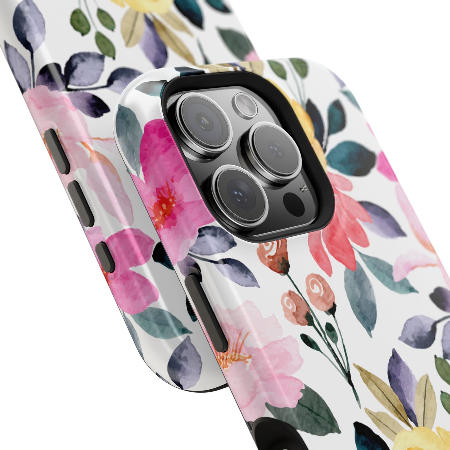 Blossoming Beauty – MagSafe Case with Pastel Floral Watercolor Design