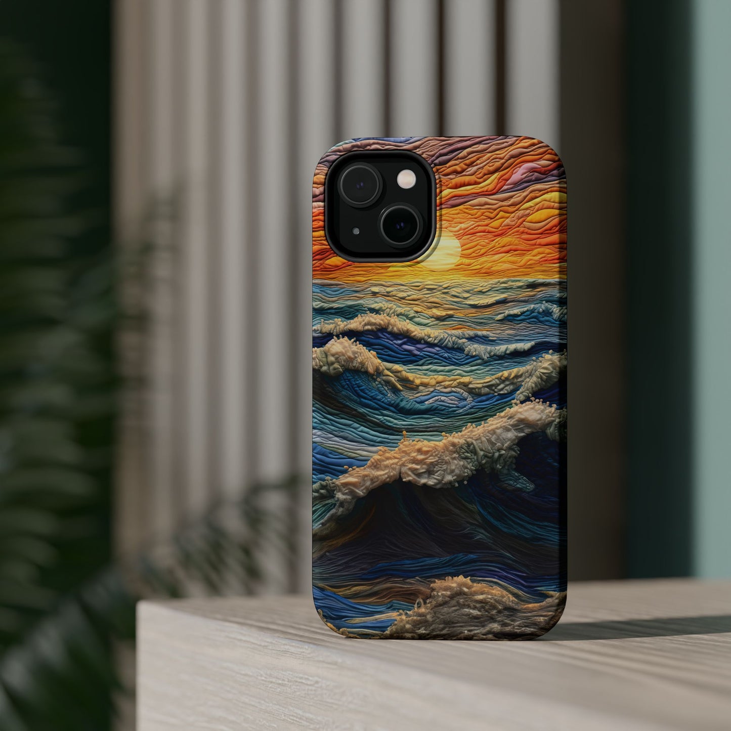 Ocean Sunset Tapestry Waves – MagSafe iPhone Series Case