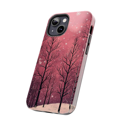 Pink Winter Twilight Forest - iPhone Series Case - BOGO Cases