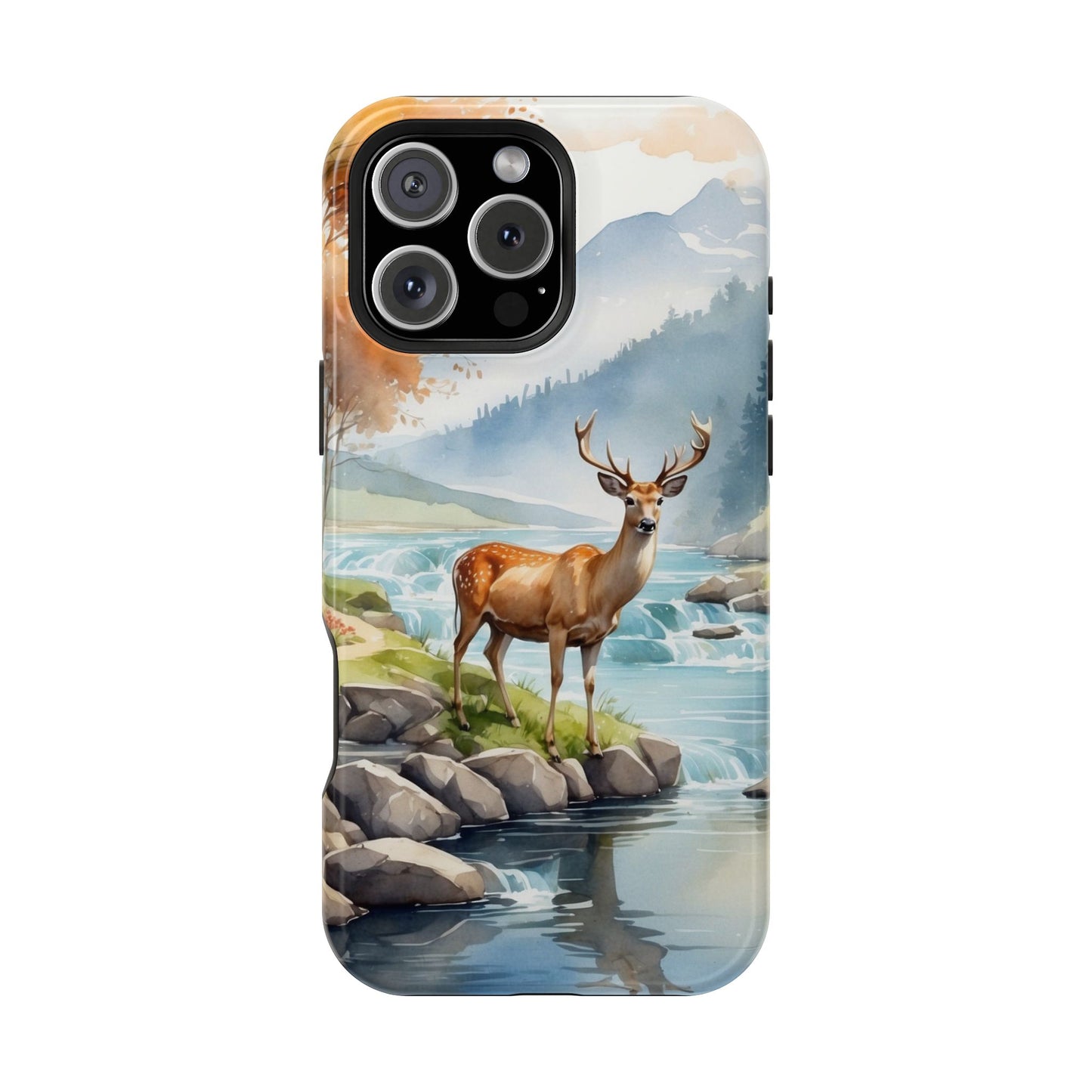 MagSafe-Compatible iPhone Case – Serene Valley Stag