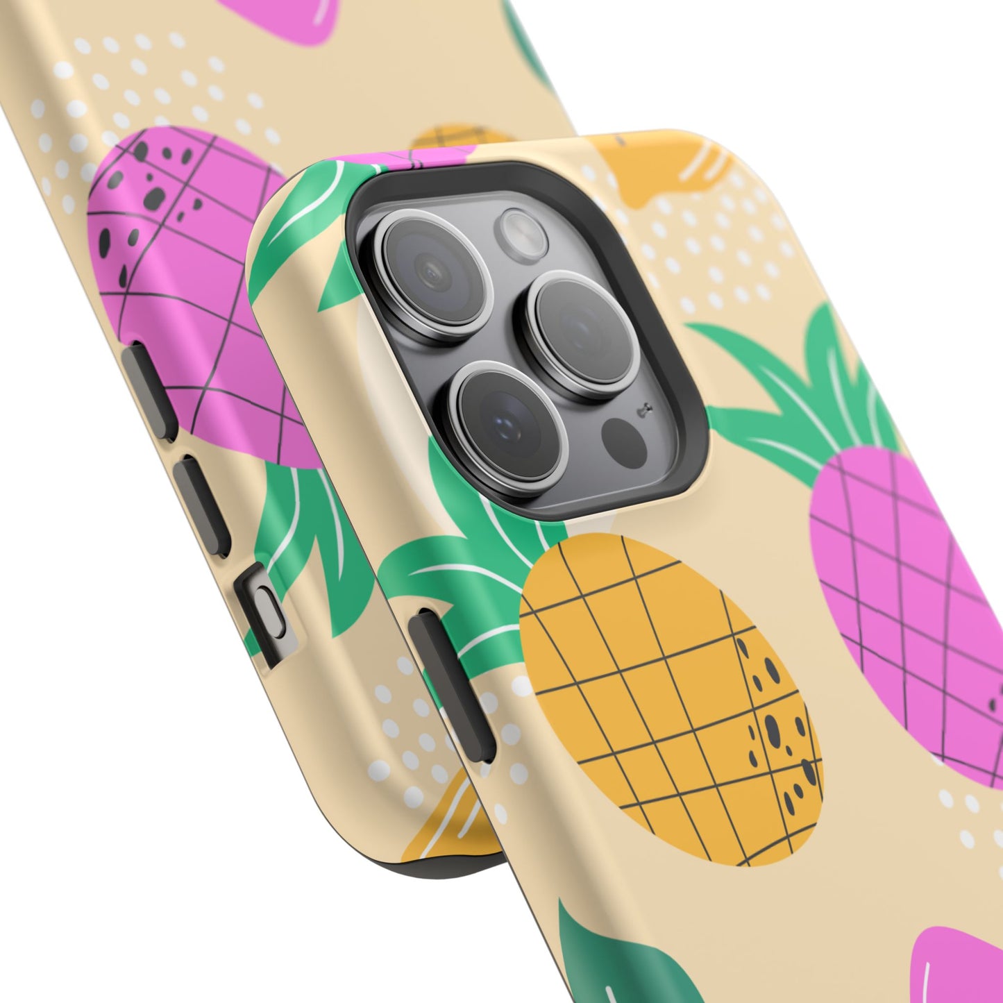 Tropical Pop MagSafe iPhone Case – Fun Pineapple & Lemon Design with Vibrant Summery Colors