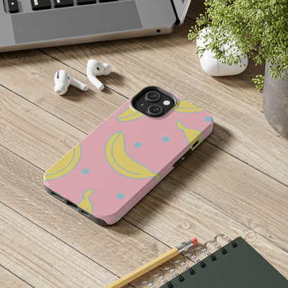 Pink Banana Pop iPhone Case – Cute Pastel Design with Fun Retro Vibe