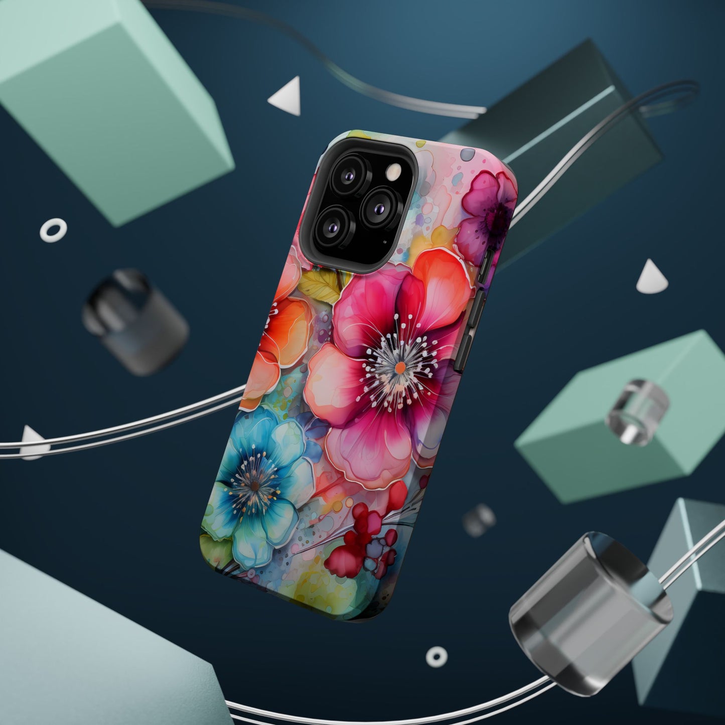 Vibrant Watercolor Floral Garden - MagSafe iPhone Series Case