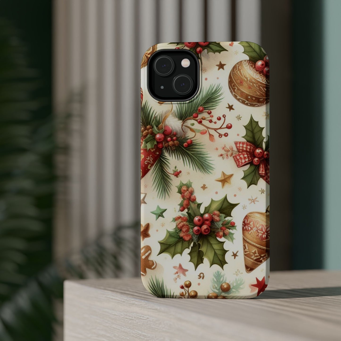 Classic Christmas Stocking & Ornaments Pattern – iPhone Series Case