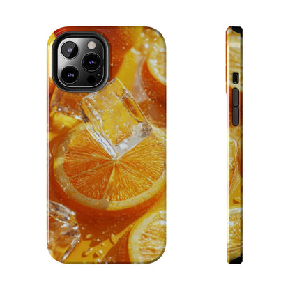 Citrus Orange Splash iPhone Case – Dual-Layer Tough Protection, Vibrant Summer Design