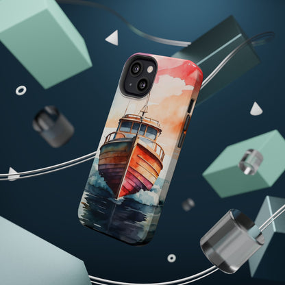 Sunset Sail Watercolor Boat –  MagSafe iPhone Series Case