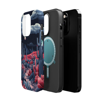 Moonlit Saguaro iPhone Case