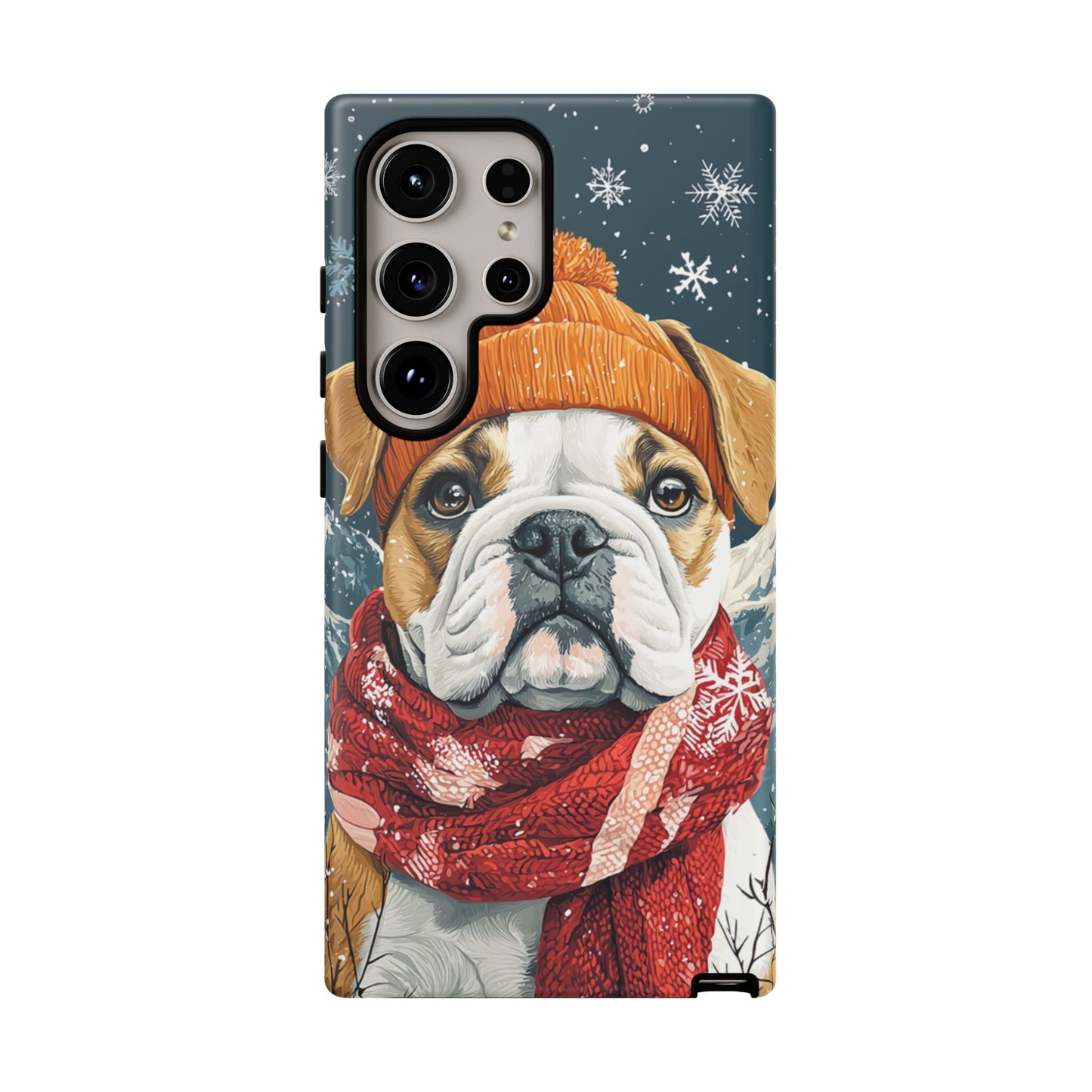 Cozy French Bulldog Samsung Galaxy Case – Rustic Fireplace Protective Cover