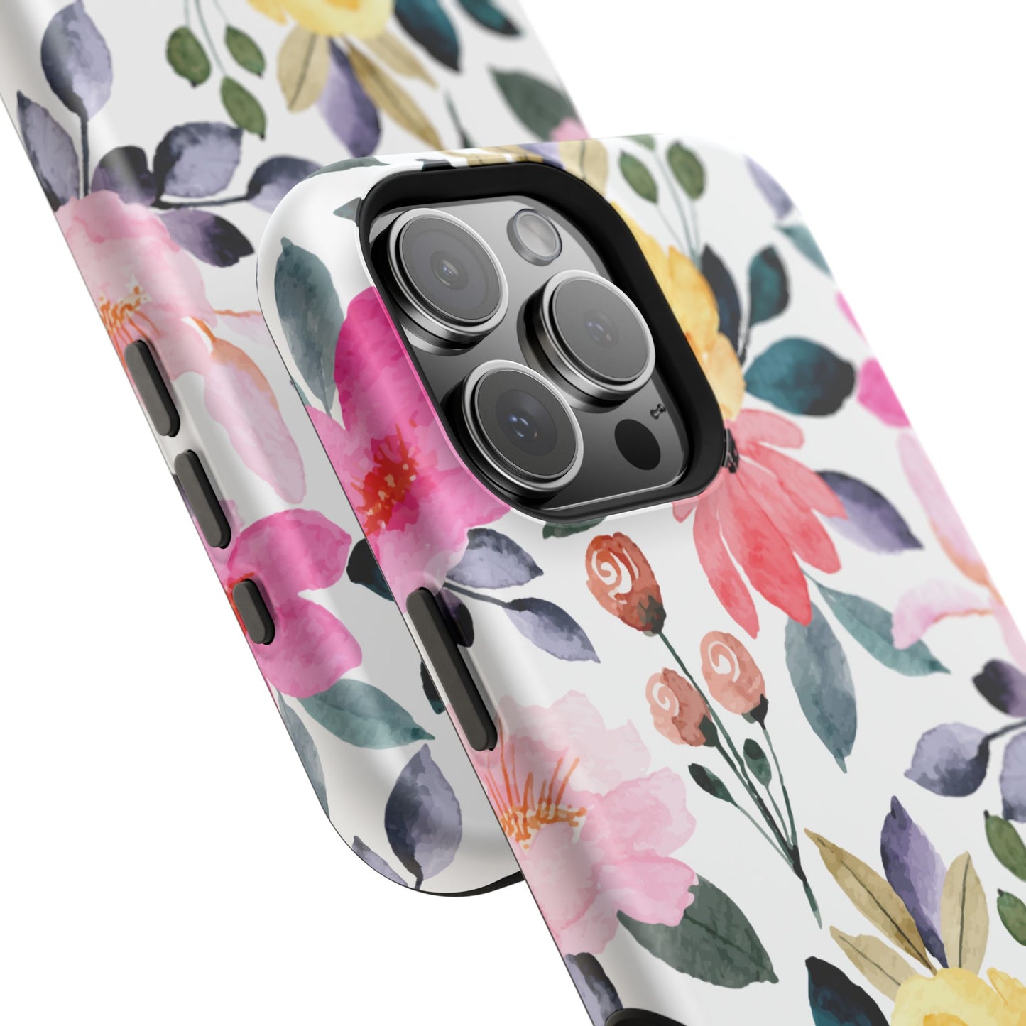 Blossoming Beauty – MagSafe Case with Pastel Floral Watercolor Design