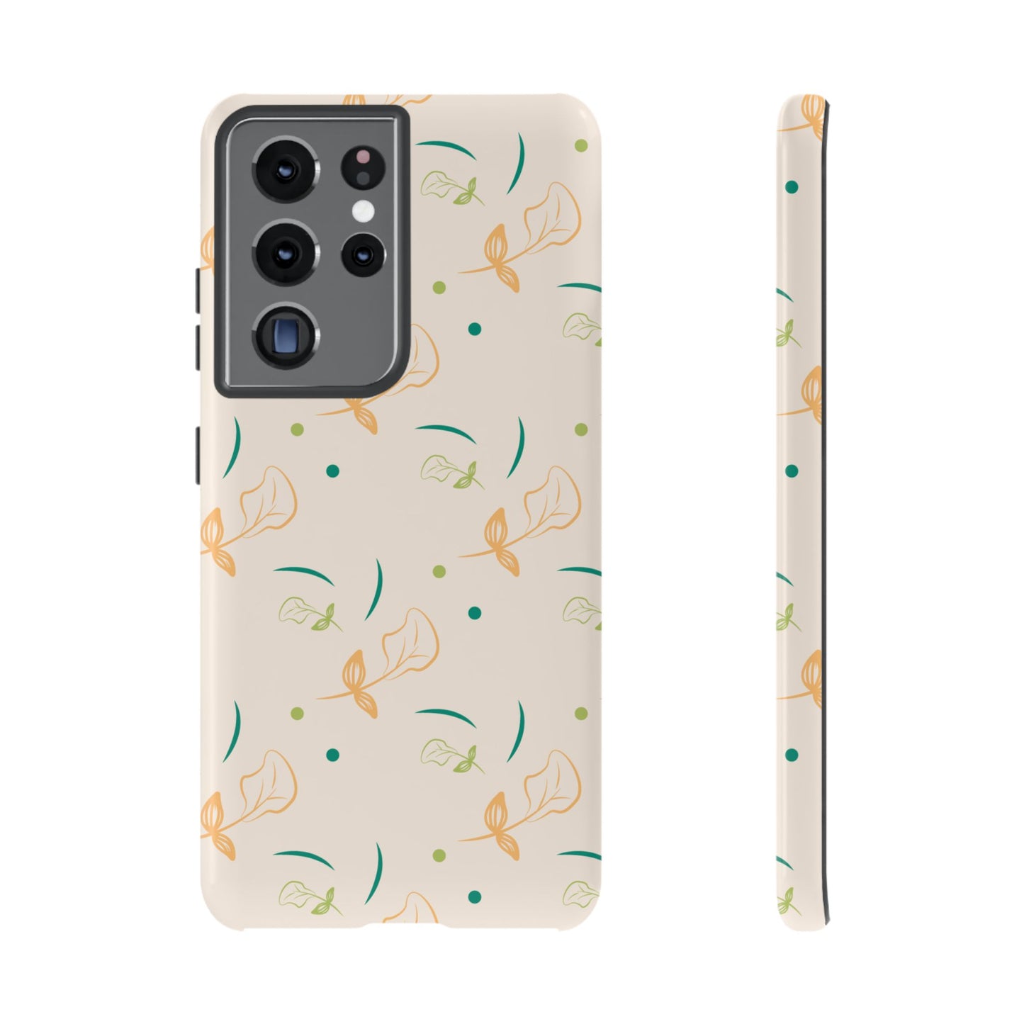 Soft Pastel Abstract Floral Tough Samsung Galaxy Case – Playful Minimalist Design with Dual-Layer Protection