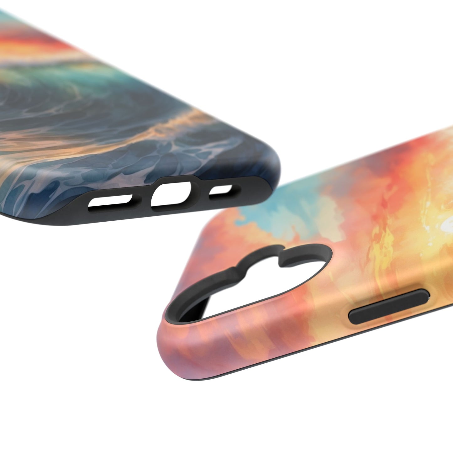 Ocean Wave Sunset MagSafe iPhone Case – Coastal Vibes Design