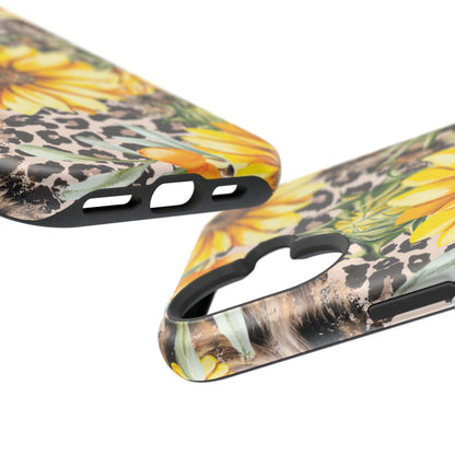 Leopard Sunflower Chic - MagSafe  iPhone Series Case