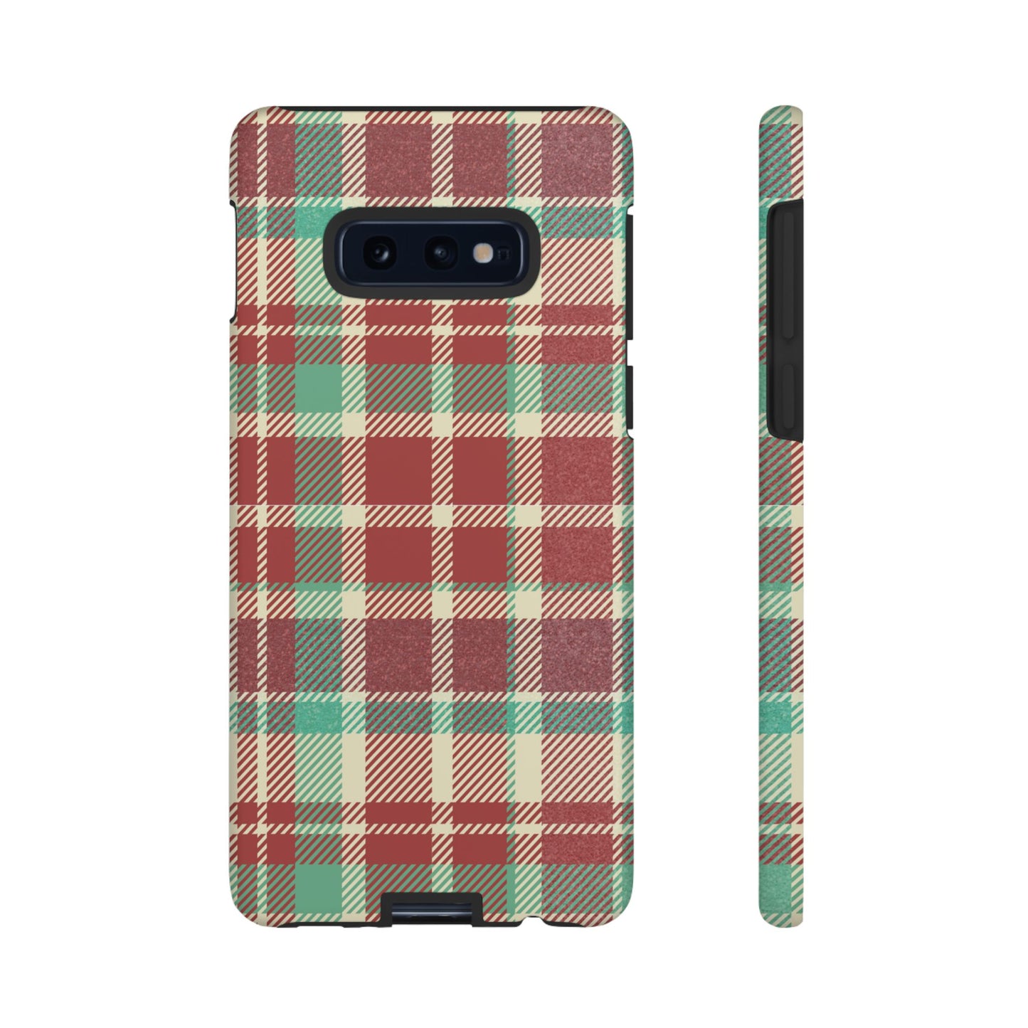 Vintage Plaid in Red & Cream – Samsung Galaxy Case with Timeless Style