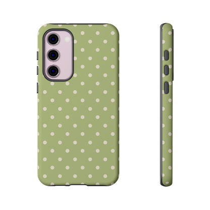 Sage Green Polka Dots – Samsung Galaxy Case