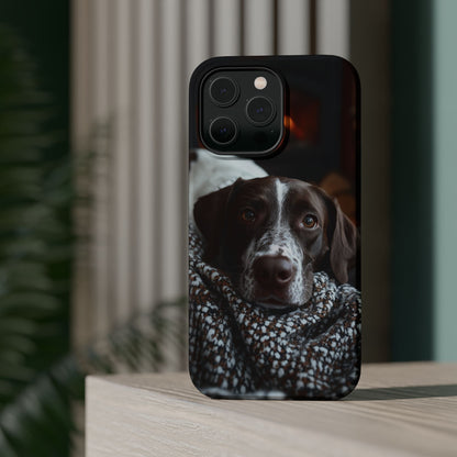 Majestic German Shorthaired Pointer MagSafe iPhone Case – Sunset Prairie Design