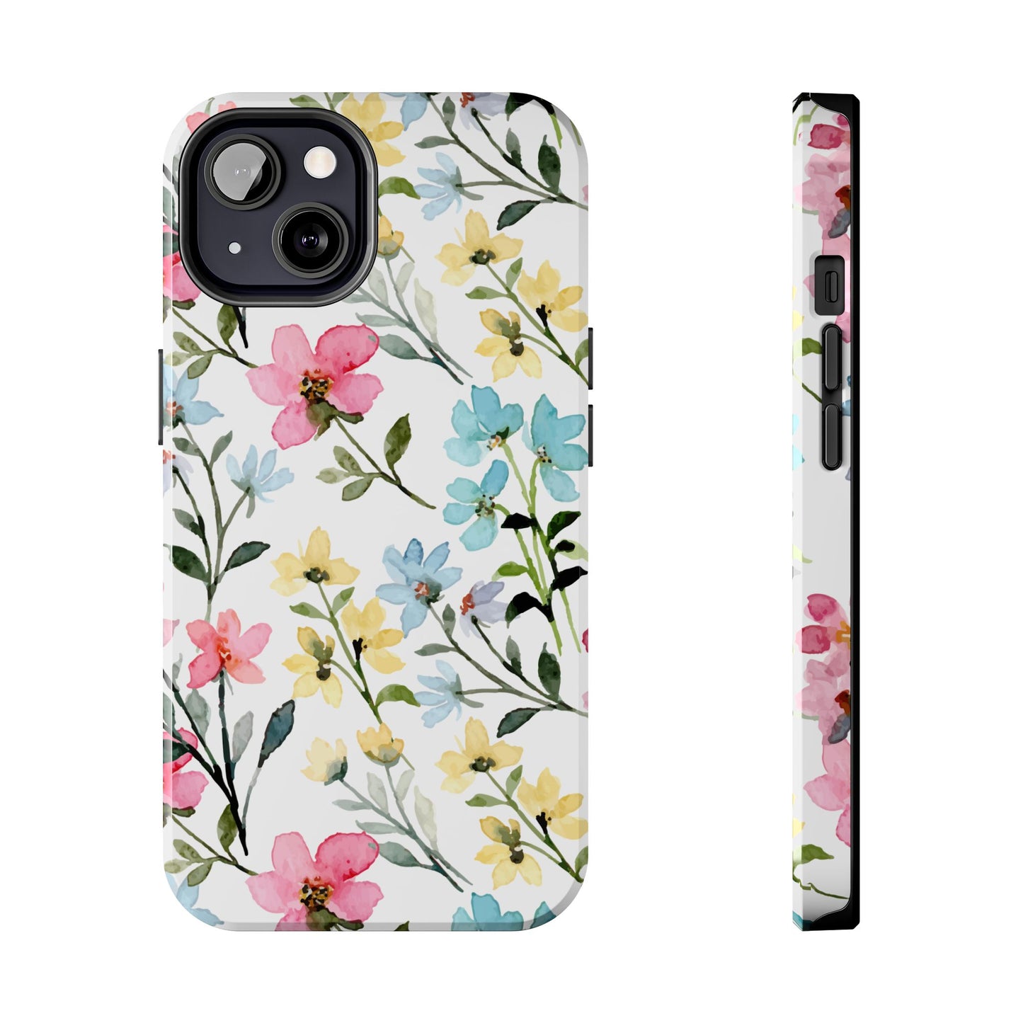 Watercolor Floral Bliss – iPhone Series Case with Pastel Flower Design