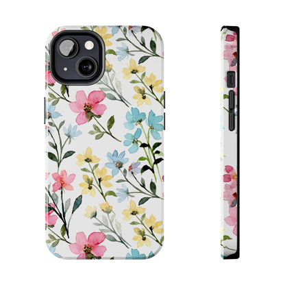 Watercolor Floral Bliss – iPhone Series Case with Pastel Flower Design