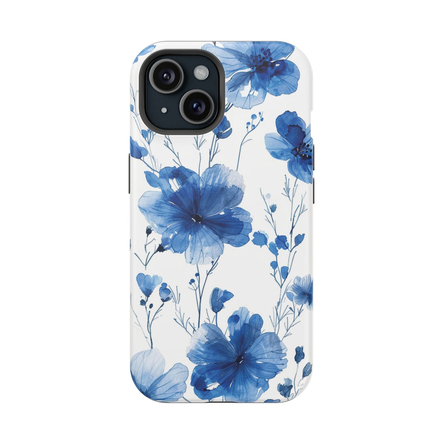 Ethereal Blue Blossoms iPhone Case