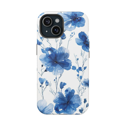 Ethereal Blue Blossoms iPhone Case