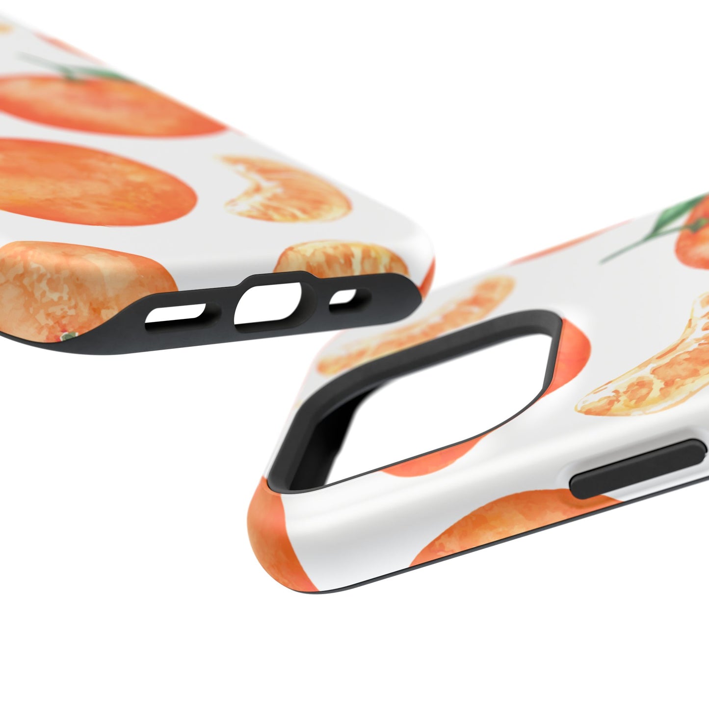 Tangerine Dreams Tough MagSafe iPhone Case – Watercolor Orange Design, Shockproof Dual Protection