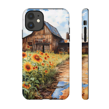 Sunflower iPhone Case  Rustic Farm Style