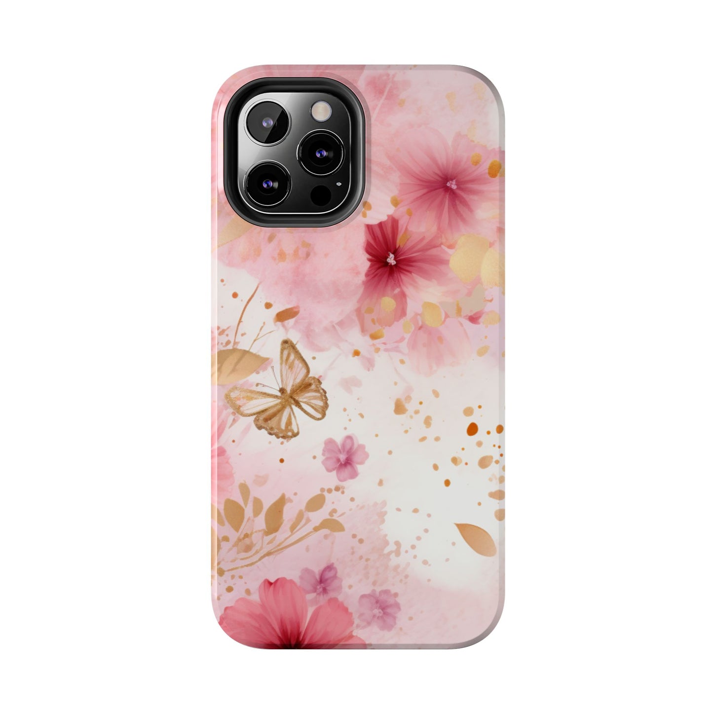 Blush Pink Floral Butterfly - iPhone Case