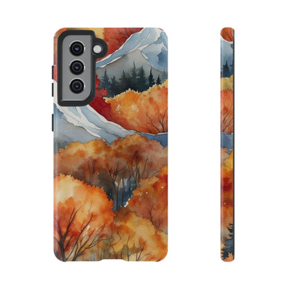 Autumn Mountain Forest Watercolor - Samsung Galaxy Case