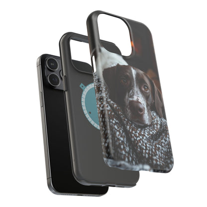 Majestic German Shorthaired Pointer MagSafe iPhone Case – Sunset Prairie Design